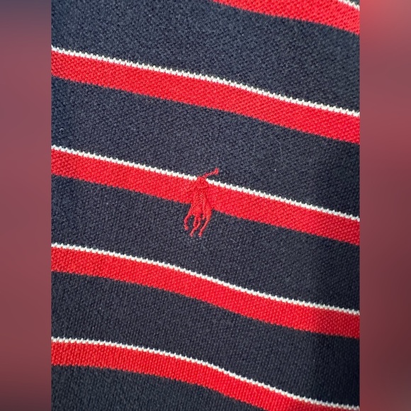 POLO RALPH LAUREN Men’s *RARE* Vintage XL Short Sleeve Cotton Polo BAND COLLAR - Picture 3 of 12
